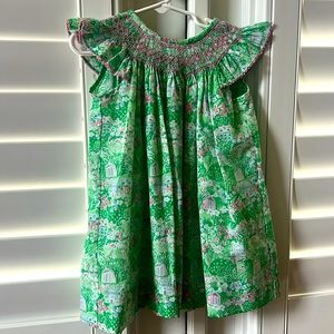 Beaufort Bonnet Angle sleeve smocked dress